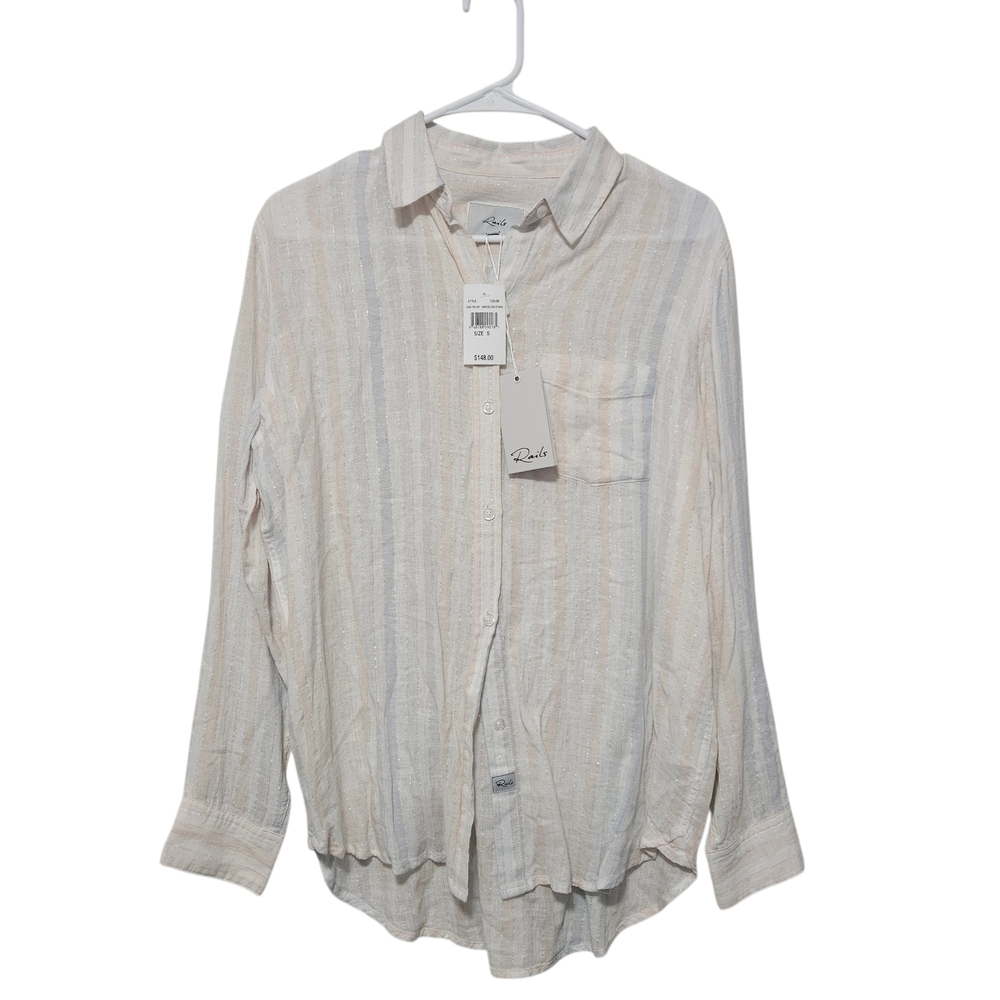 NWT Rails Charlie Merida Stripes Button Down Shirt SizeS